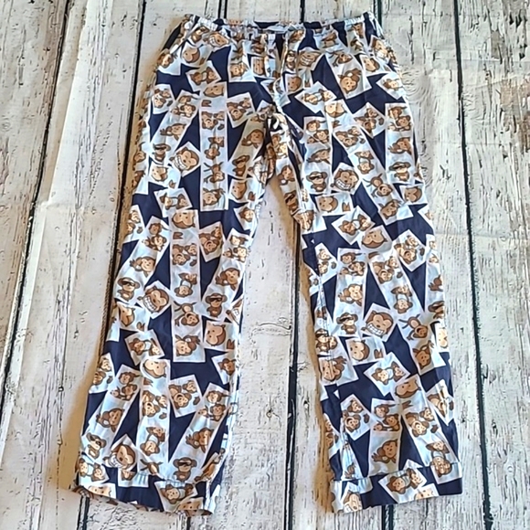 Vintage Y2K Aeropostale Cotton Low Rise Monkey Print Pajama Pants Womens Sz M - Picture 10 of 17